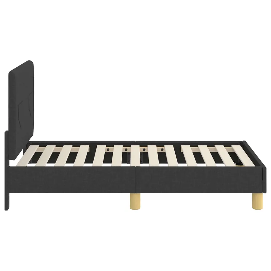 Cadre de lit pour tout-petit avec tête de lit Noir 70 x 140 cm - 6