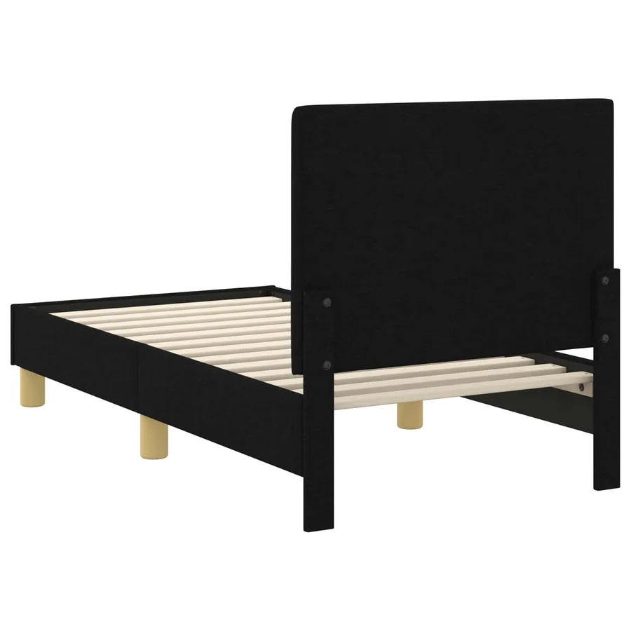 Cadre de lit pour tout-petit avec tête de lit Noir 70 x 140 cm - 7