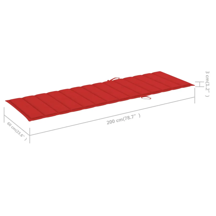 Chaise longue de jardin avec coussin Bois d'acacia solide - 11