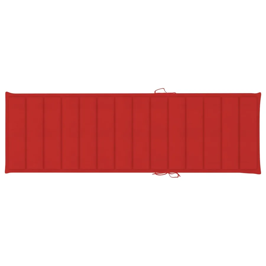 Chaise longue de jardin avec coussin Bois d'acacia solide - 16