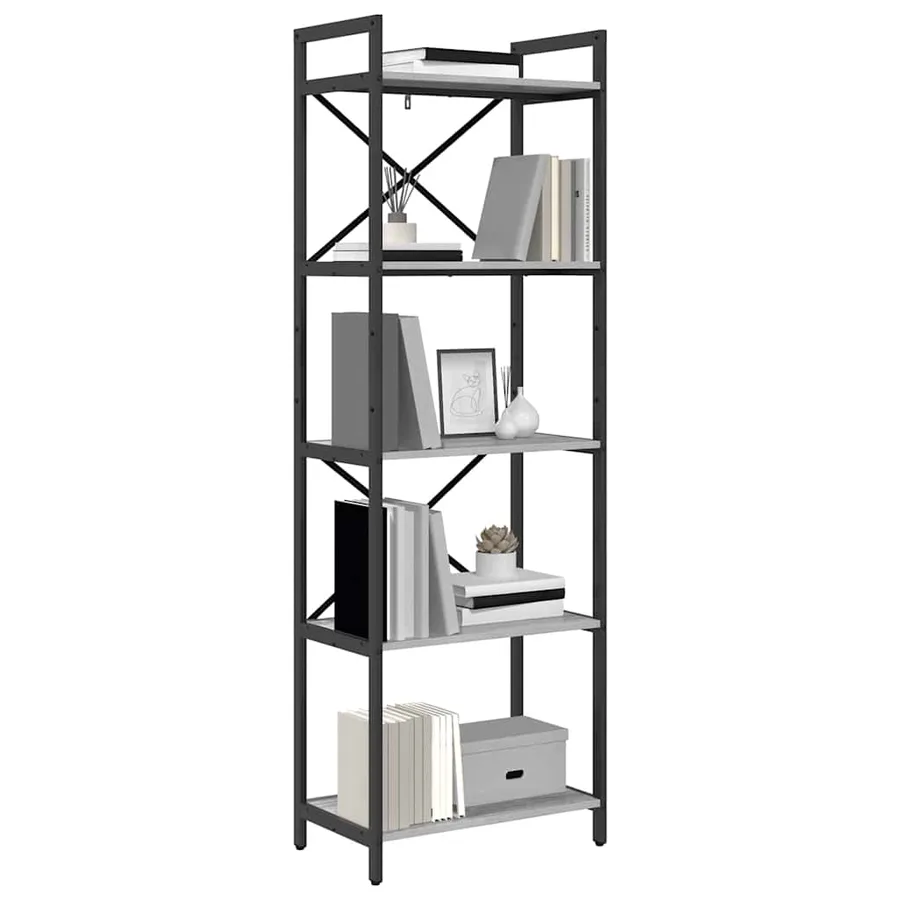 Étagère Gris Sonoma 56 x 34 x 171 cm Bois d'ingénierie - 3