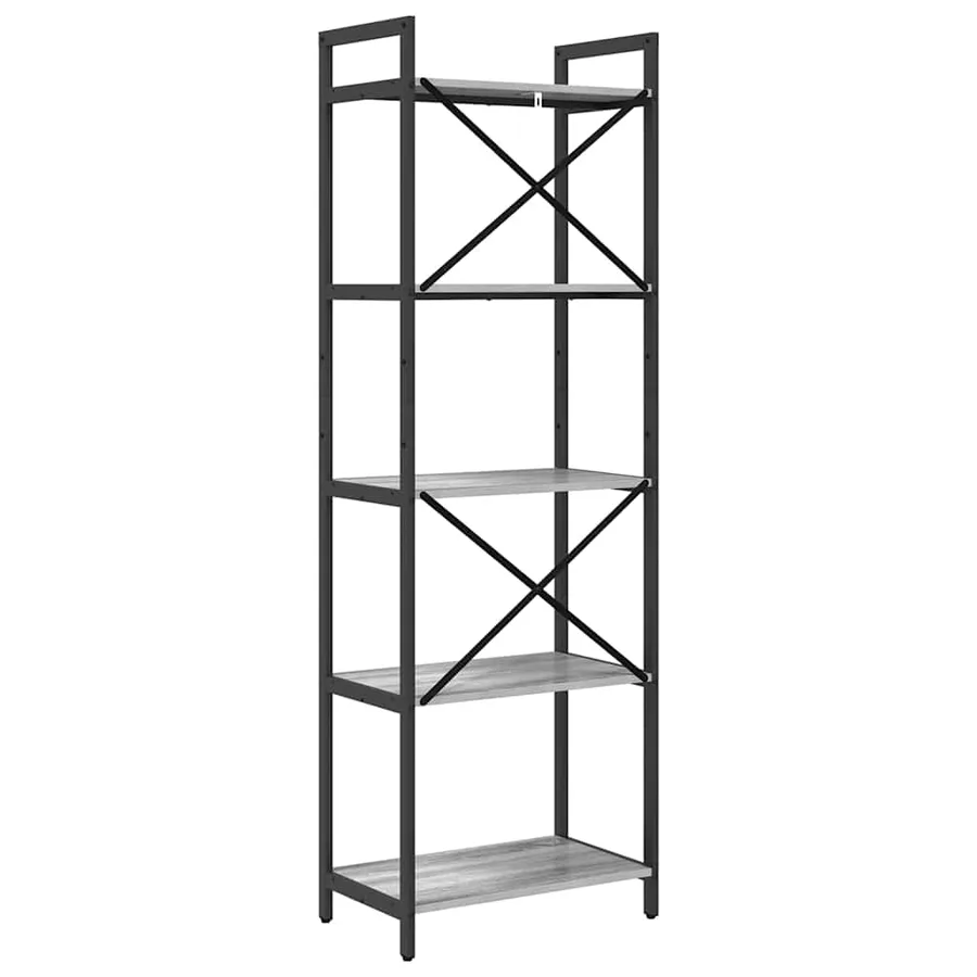 Étagère Gris Sonoma 56 x 34 x 171 cm Bois d'ingénierie - 7