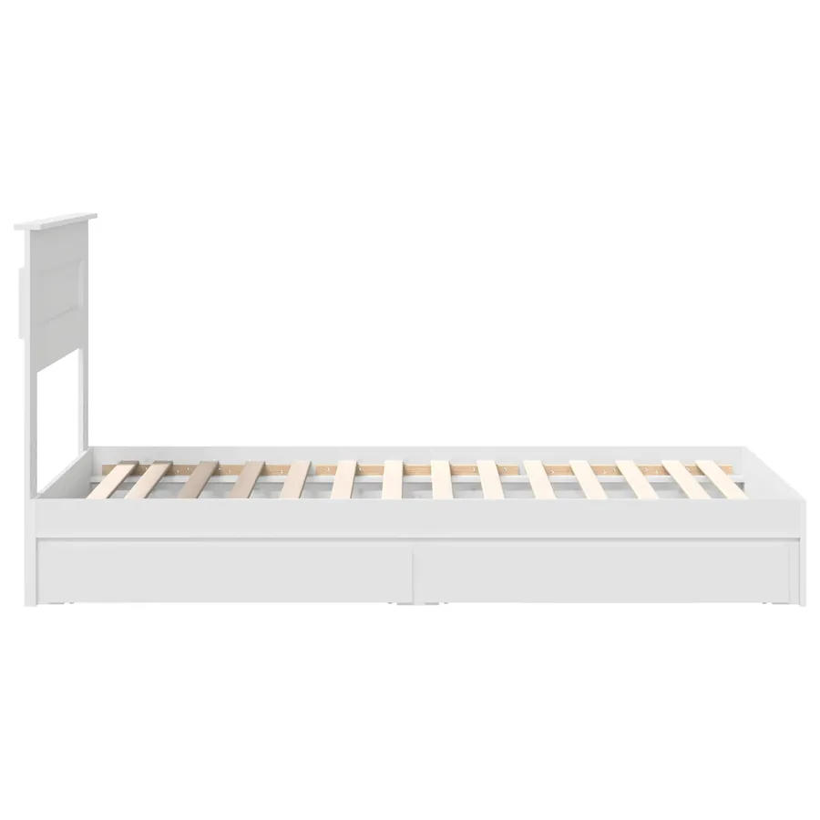 Lit de Rangement Blanc 75 x 190 cm Bois d'ingénierie - 9