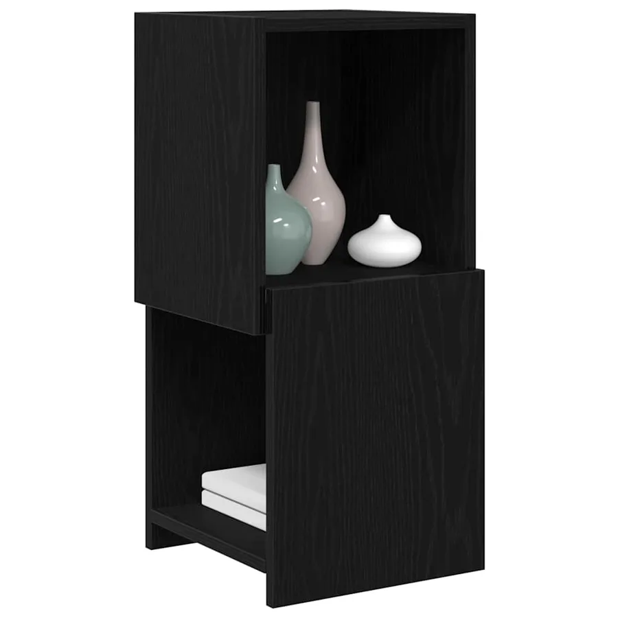 Meuble d'angle Chêne noir 30,5x30x65cm Bois d'ingénierie - 3