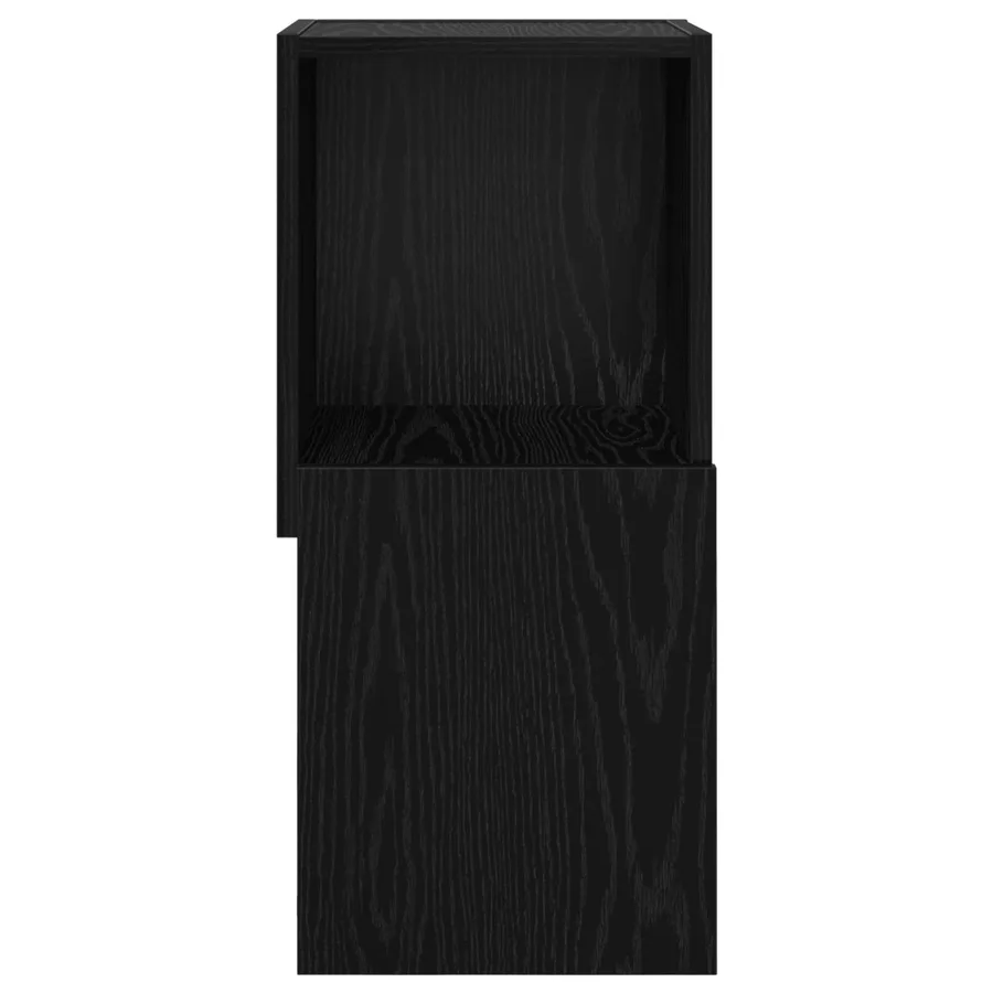 Meuble d'angle Chêne noir 30,5x30x65cm Bois d'ingénierie - 5