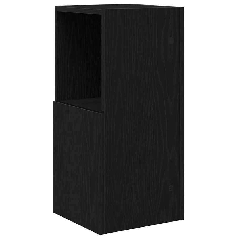 Meuble d'angle Chêne noir 30,5x30x65cm Bois d'ingénierie - 7