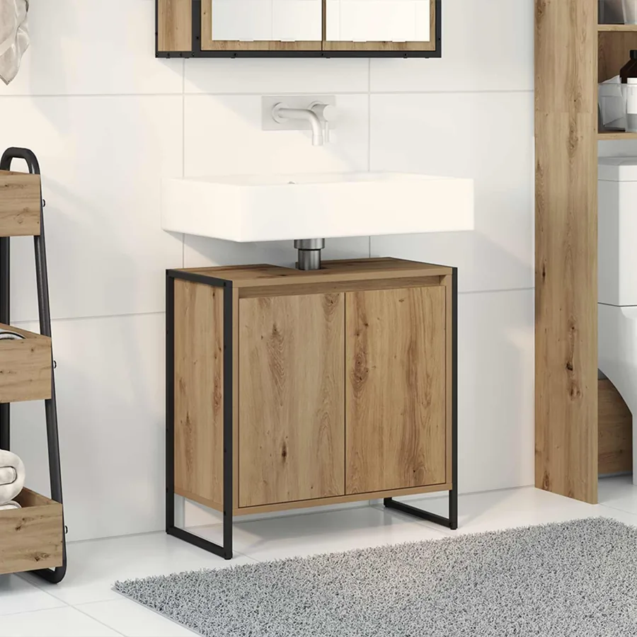 Cabinet de salle de bain Chêne artisan 60 x 30 x 60 cm