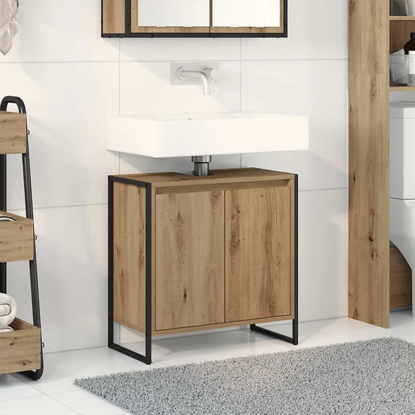 Cabinet de salle de bain Chêne artisan 60 x 30 x 60 cm