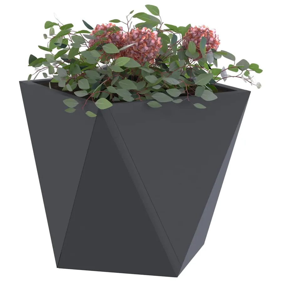 Jardinière Anthracite 30 x 30 x 30 cm Acier - 3