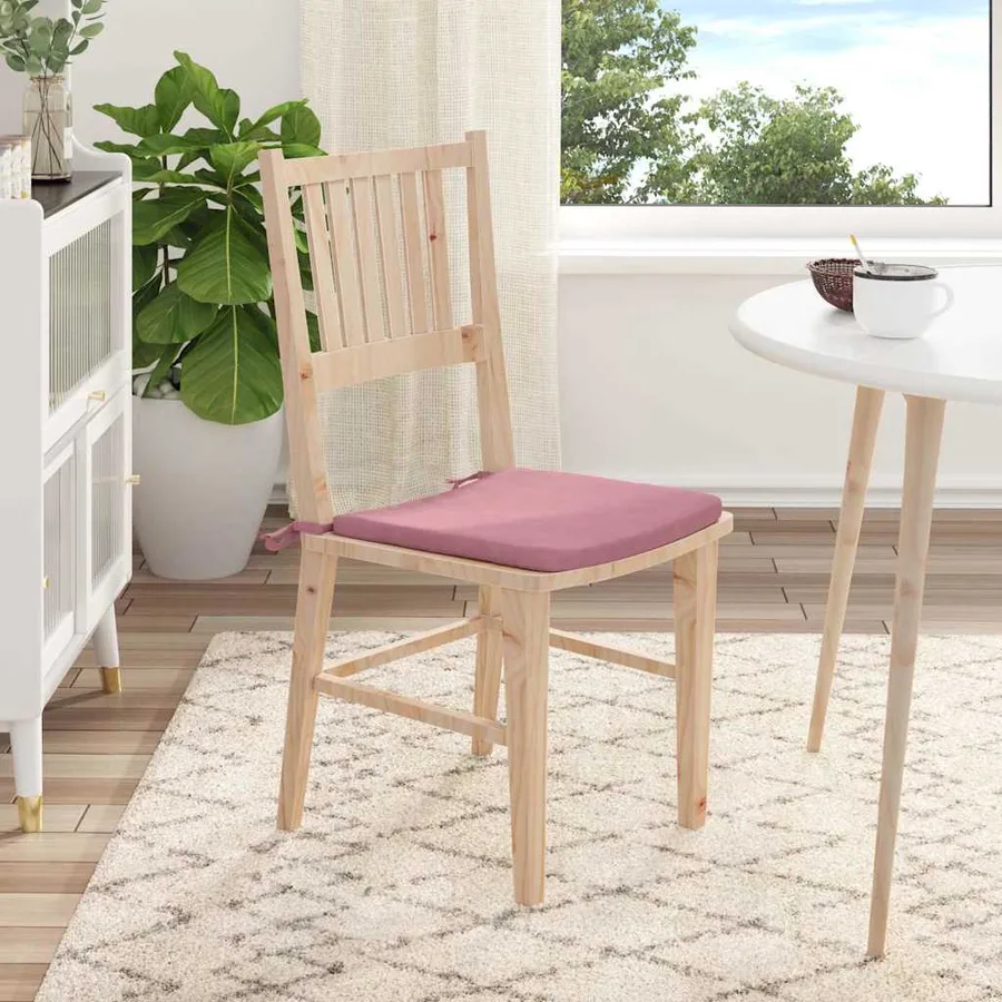 Coussins de siège 4 pcs Rose 40 x 40 x 3 cm Velours - 4