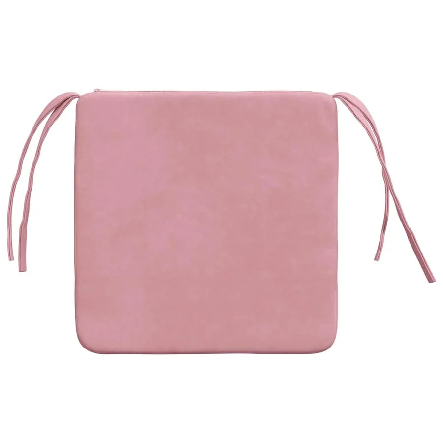 Coussins de siège 4 pcs Rose 40 x 40 x 3 cm Velours - 7