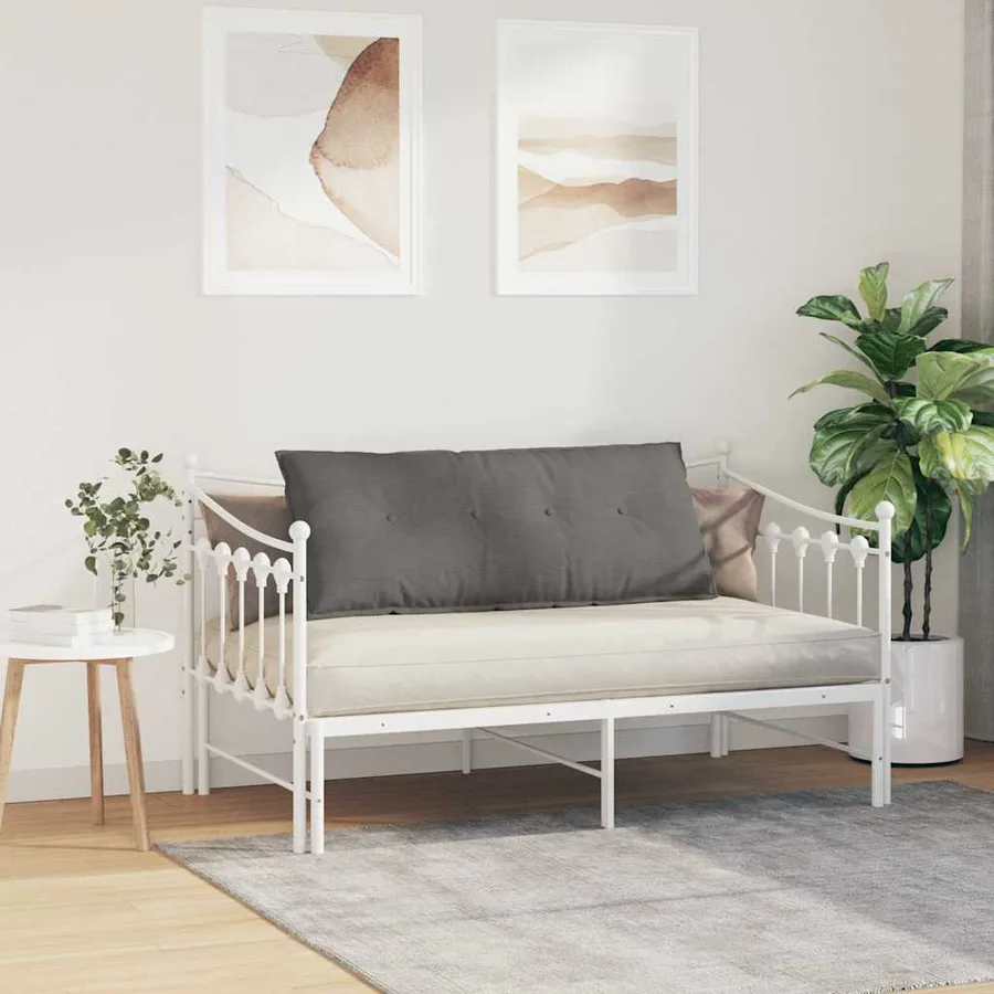 Coussin de Dos Gris clair 120 x 50 cm Tissu en velours côtelé - 4
