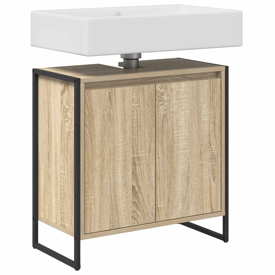 Cabinet de salle de bain avec stockage Sonoma 60 x 30 x 60 cm - 3