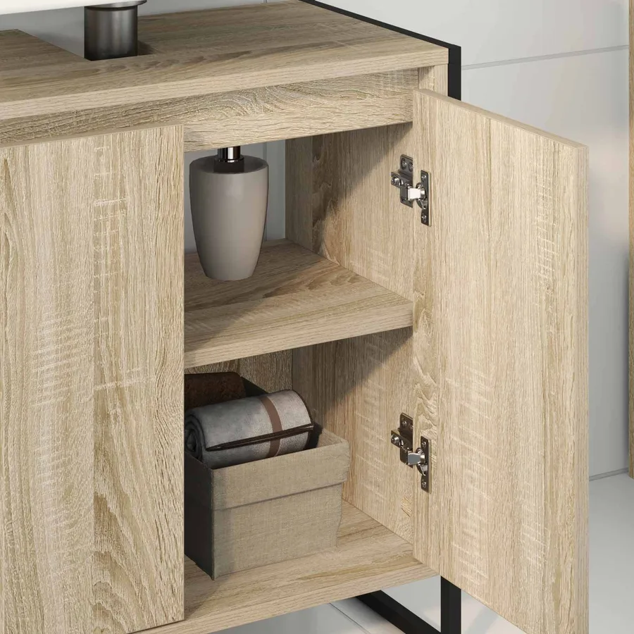 Cabinet de salle de bain avec stockage Sonoma 60 x 30 x 60 cm - 4