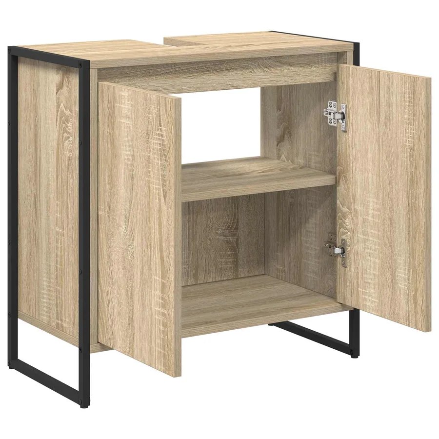 Cabinet de salle de bain avec stockage Sonoma 60 x 30 x 60 cm - 5