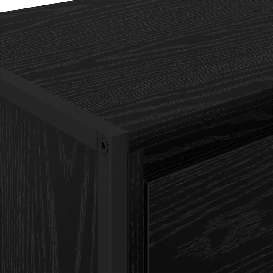 Buffet Chêne noir 43 x 36 x 75,5 cm Bois d'ingénierie - 9