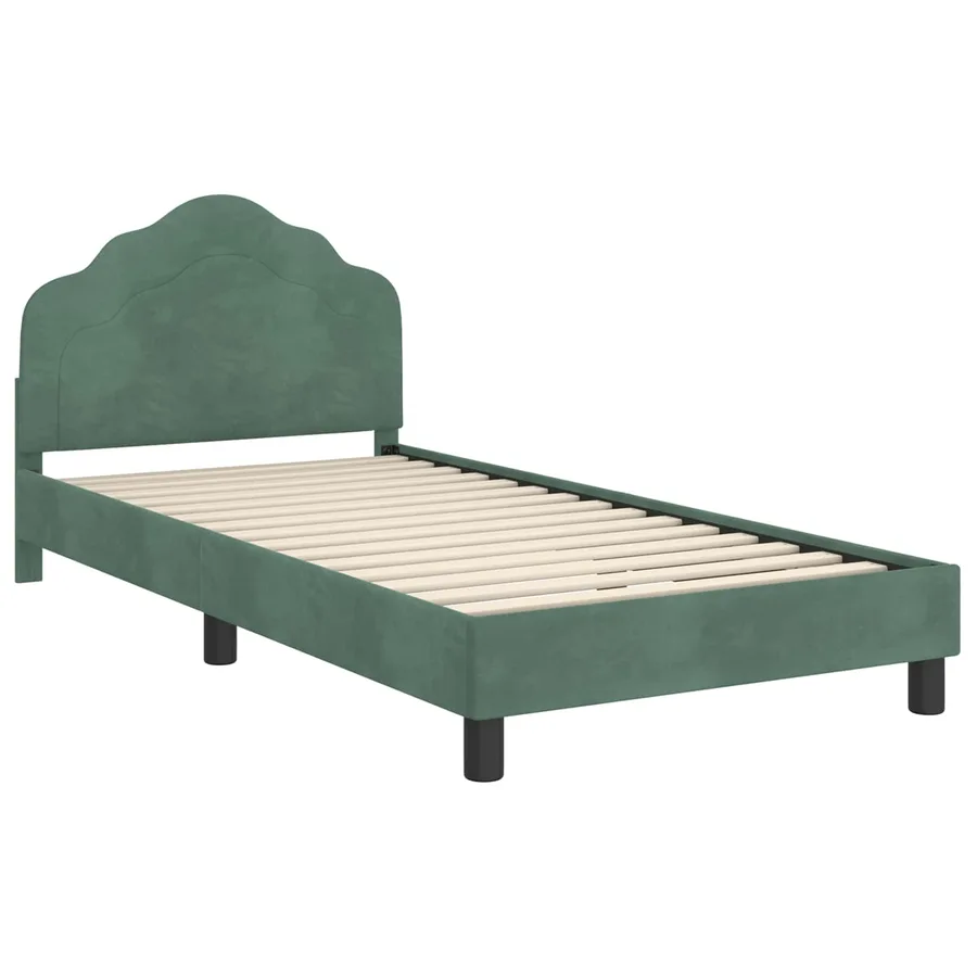 Cadre de lit pour enfants avec tête de lit Vert Mer 90 x 200 cm - 4