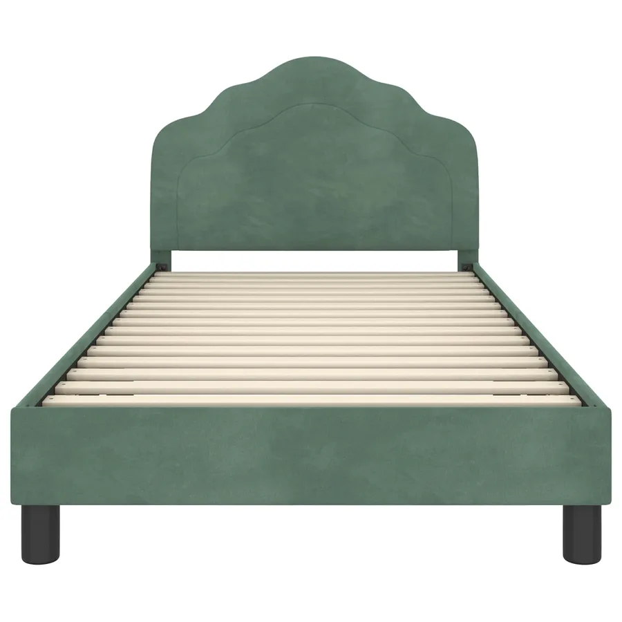 Cadre de lit pour enfants avec tête de lit Vert Mer 90 x 200 cm - 5