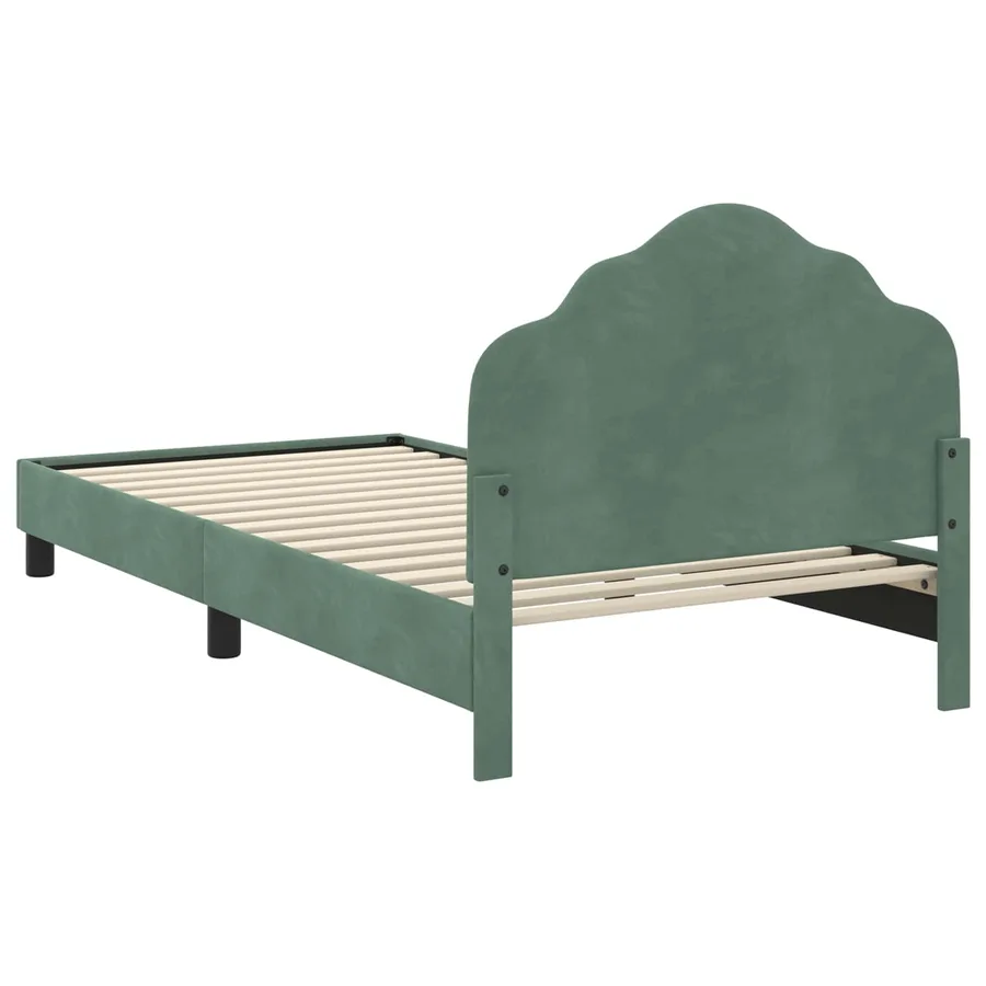Cadre de lit pour enfants avec tête de lit Vert Mer 90 x 200 cm - 7