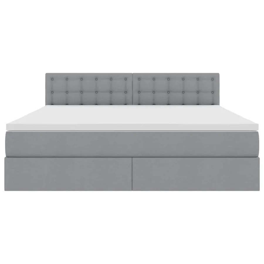 Lit avec rangement et matelas Gris clair 180 x 200 cm - 7