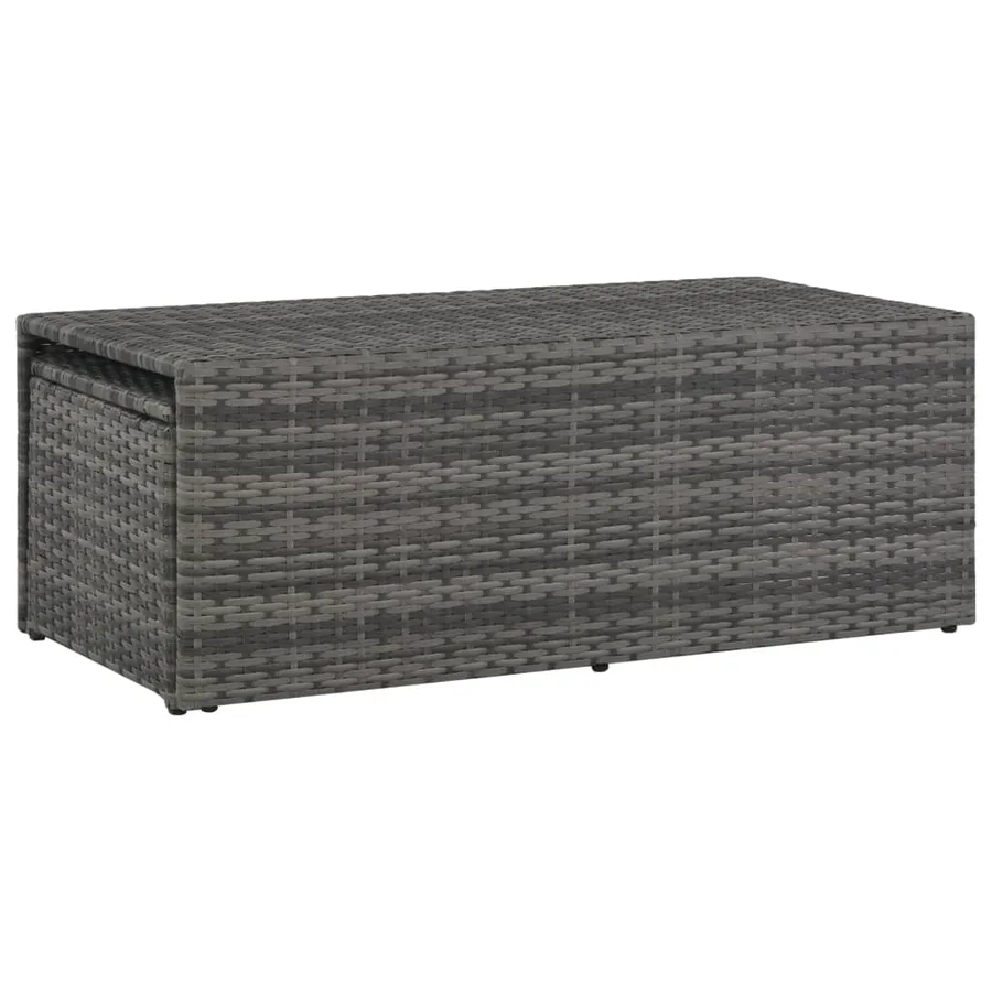 Salon de jardin avec coussins 6 pcs Résine tressée Gris - 10