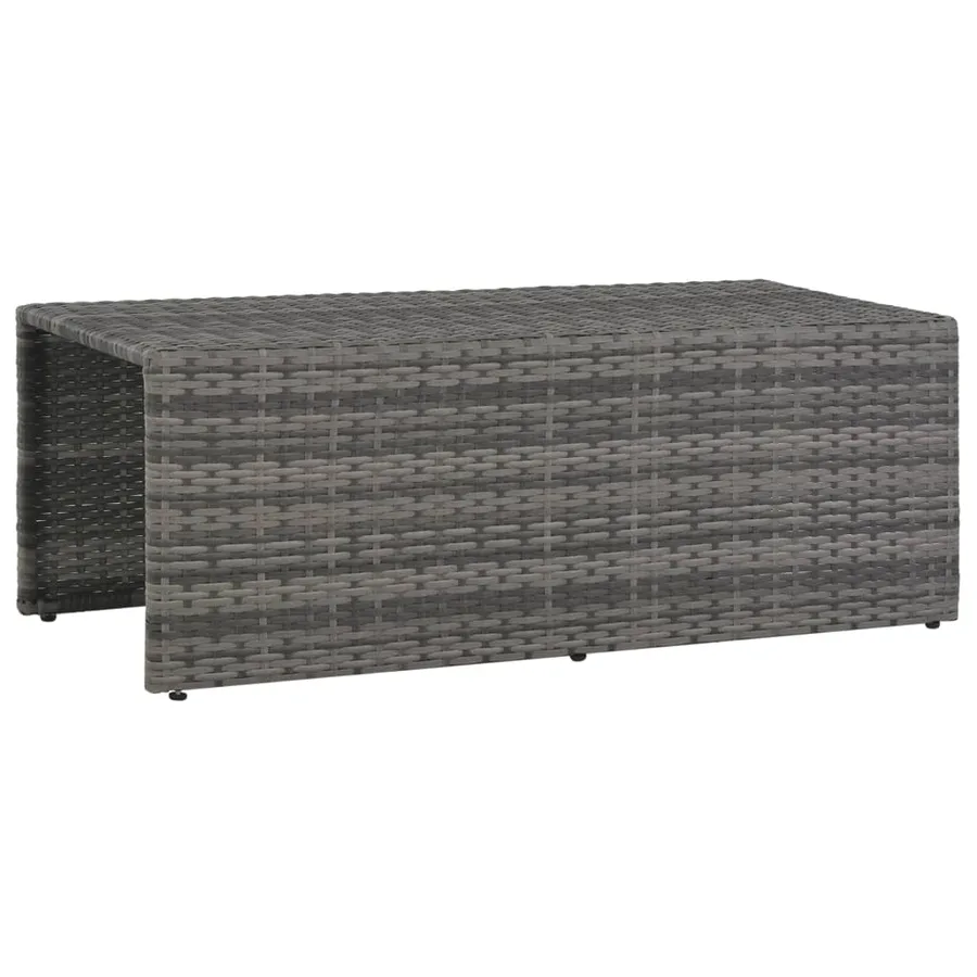 Salon de jardin avec coussins 6 pcs Résine tressée Gris - 9