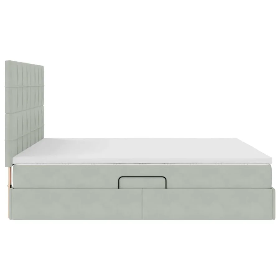 Lit de rangement LED avec matelas Gris clair 180 x 200 cm - 11