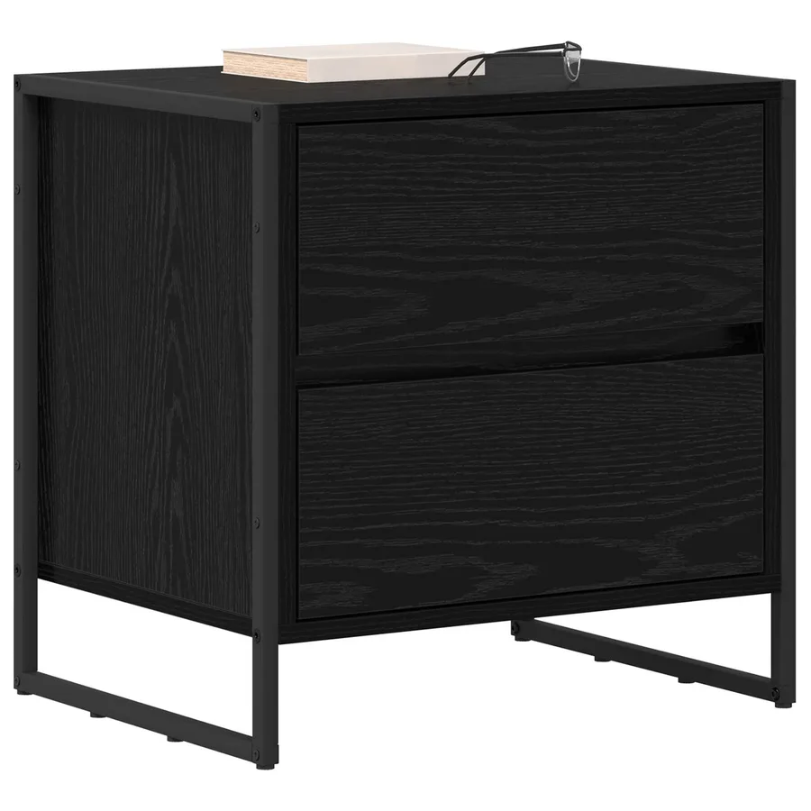 Table de chevet Chêne noir 50 x 39,5 x 50 cm Bois d'ingénierie - 3