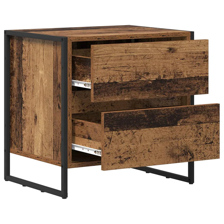 Table de chevet Bois Ancien 50 x 39,5 x 50 cm Bois d'ingénierie - 8