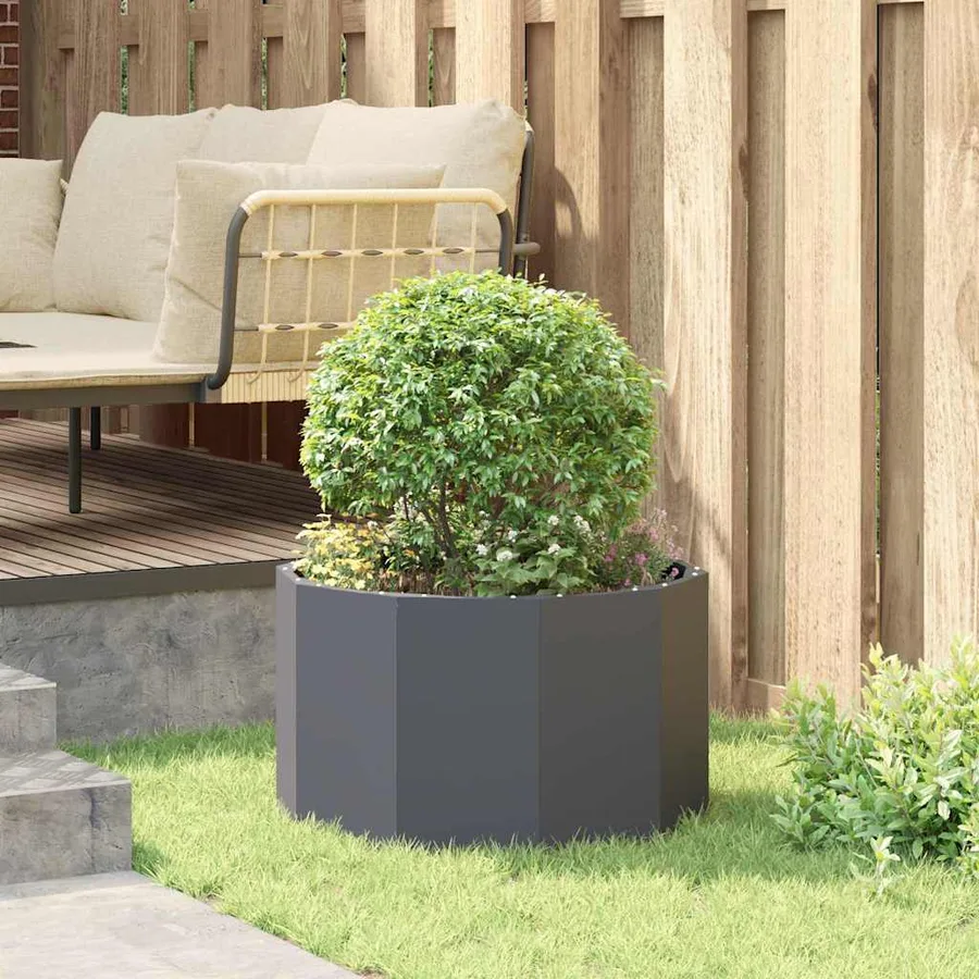 Jardinière Anthracite 60 x 60 x 35 cm Acier - 4