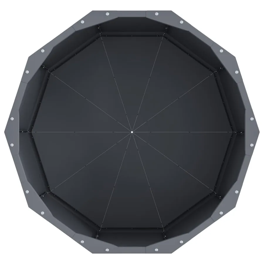 Jardinière Anthracite 60 x 60 x 35 cm Acier - 6