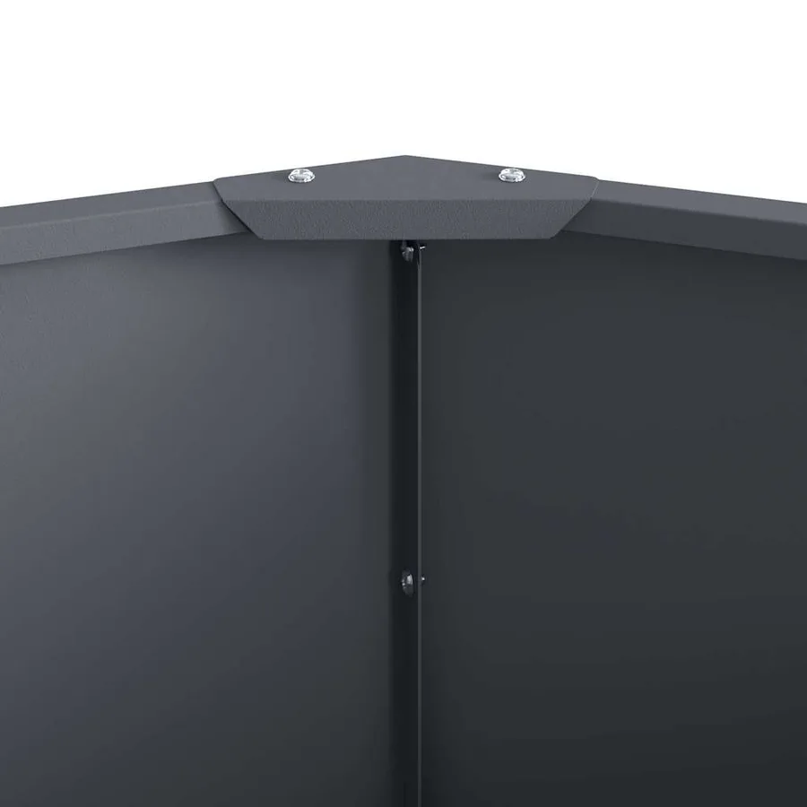 Jardinière Anthracite 60 x 60 x 35 cm Acier - 7