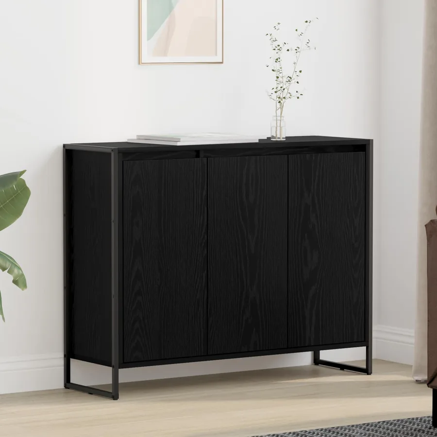 Meuble d'appoint Chêne noir 96,5 x 30 x 75 cm Bois d'ingénierie