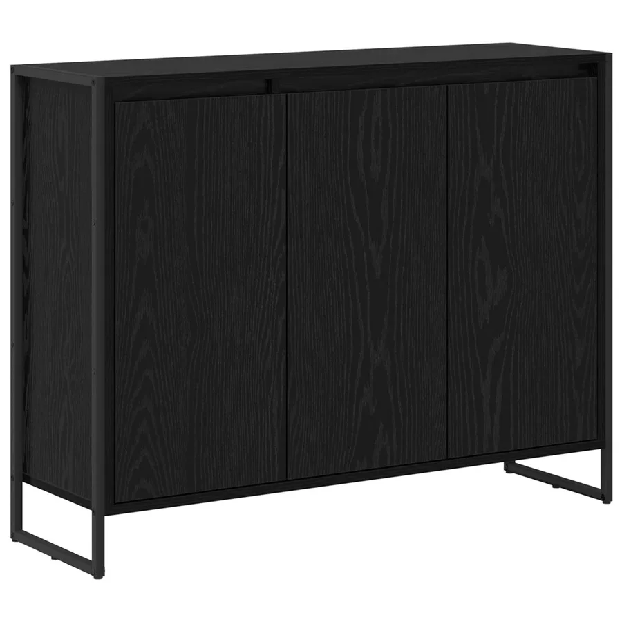 Meuble d'appoint Chêne noir 96,5 x 30 x 75 cm Bois d'ingénierie - 2