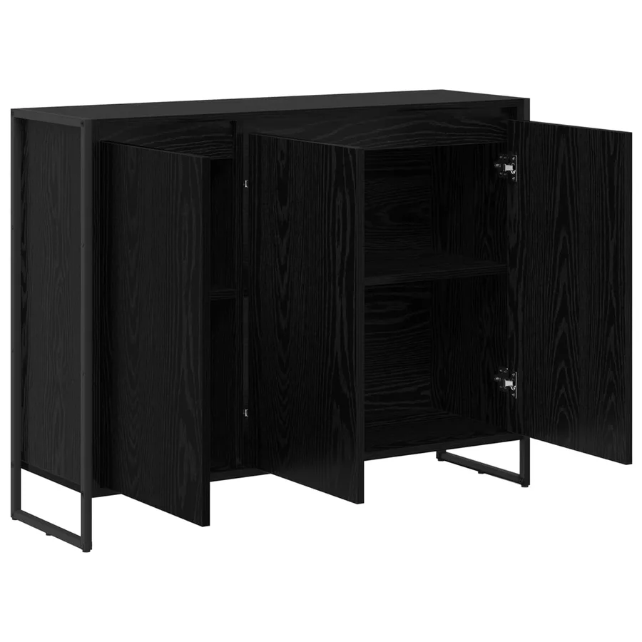 Meuble d'appoint Chêne noir 96,5 x 30 x 75 cm Bois d'ingénierie - 5