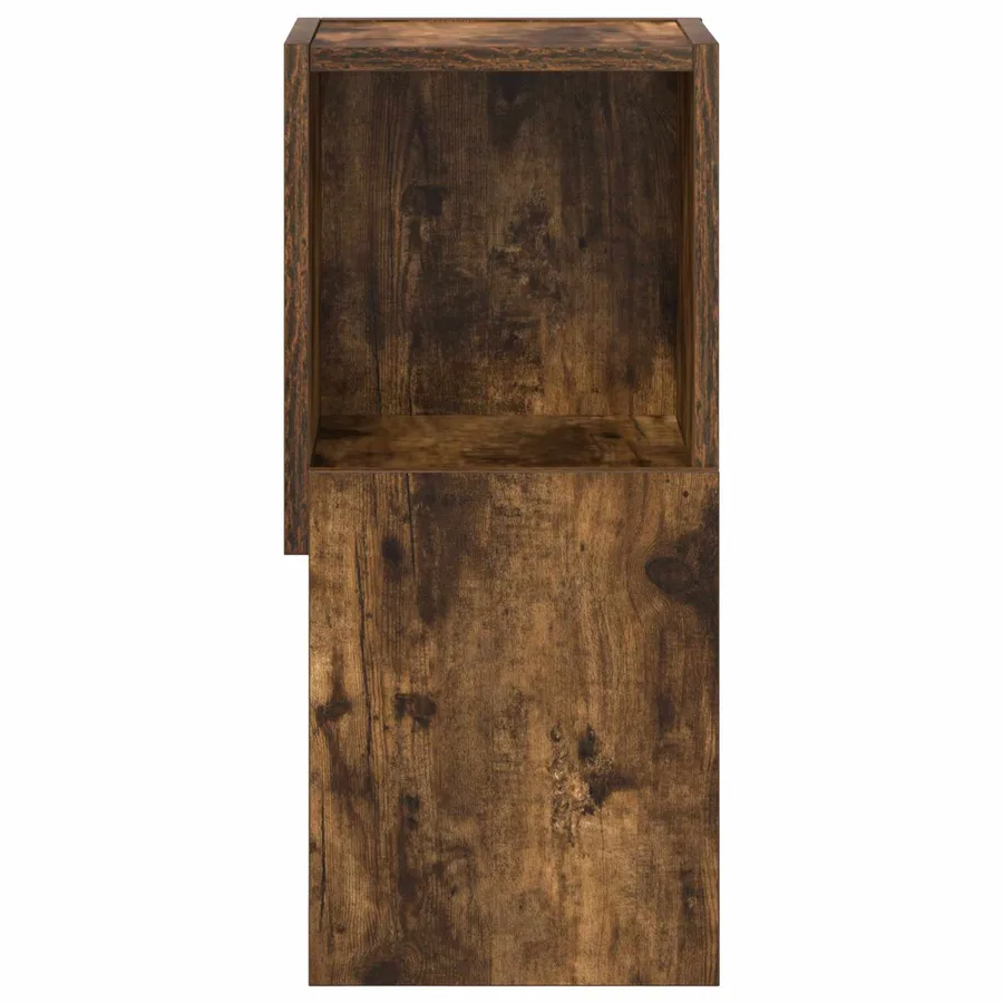 Meuble d'angle Chêne fumé 25,5x25x55cm Bois d'ingénierie - 5