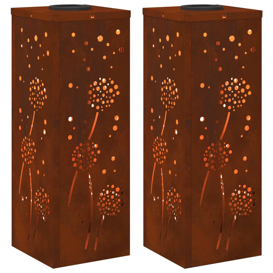 Lumière de chemin LED solaire 2 pcs Blanc chaud 18 x 18 x 50 cm - 2