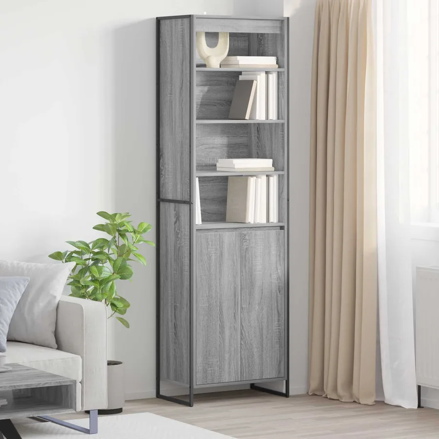 Armoires Hautes Gris Sonoma 60 x 36 x 200 cm Bois d'ingénierie