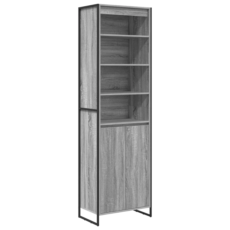 Armoires Hautes Gris Sonoma 60 x 36 x 200 cm Bois d'ingénierie - 2