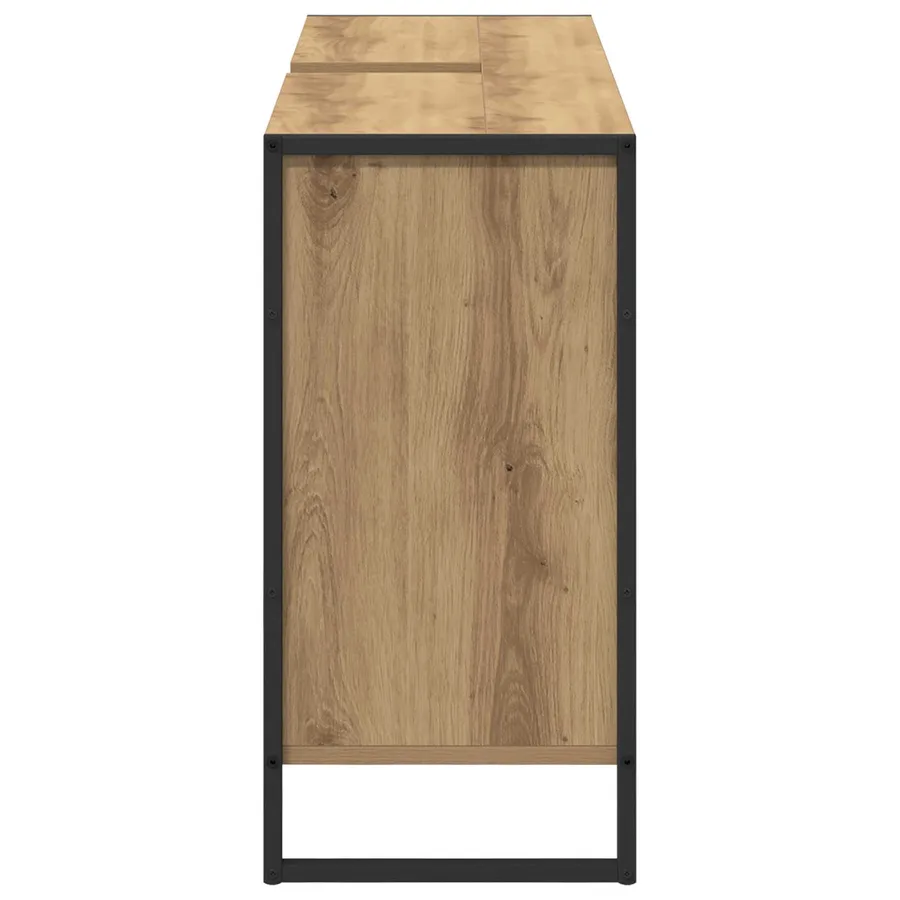 Cabinet de salle de bain Chêne artisan 90 x 30 x 60 cm - 7
