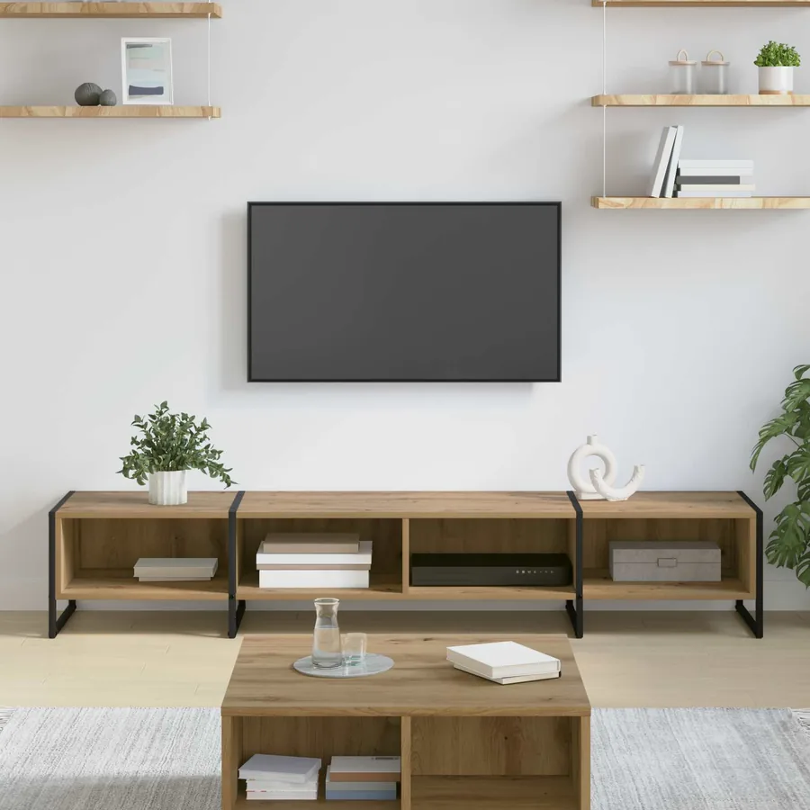 Meuble TV 170,5 x 36 x 30,5 cm Chêne artisan Bois d'ingénierie