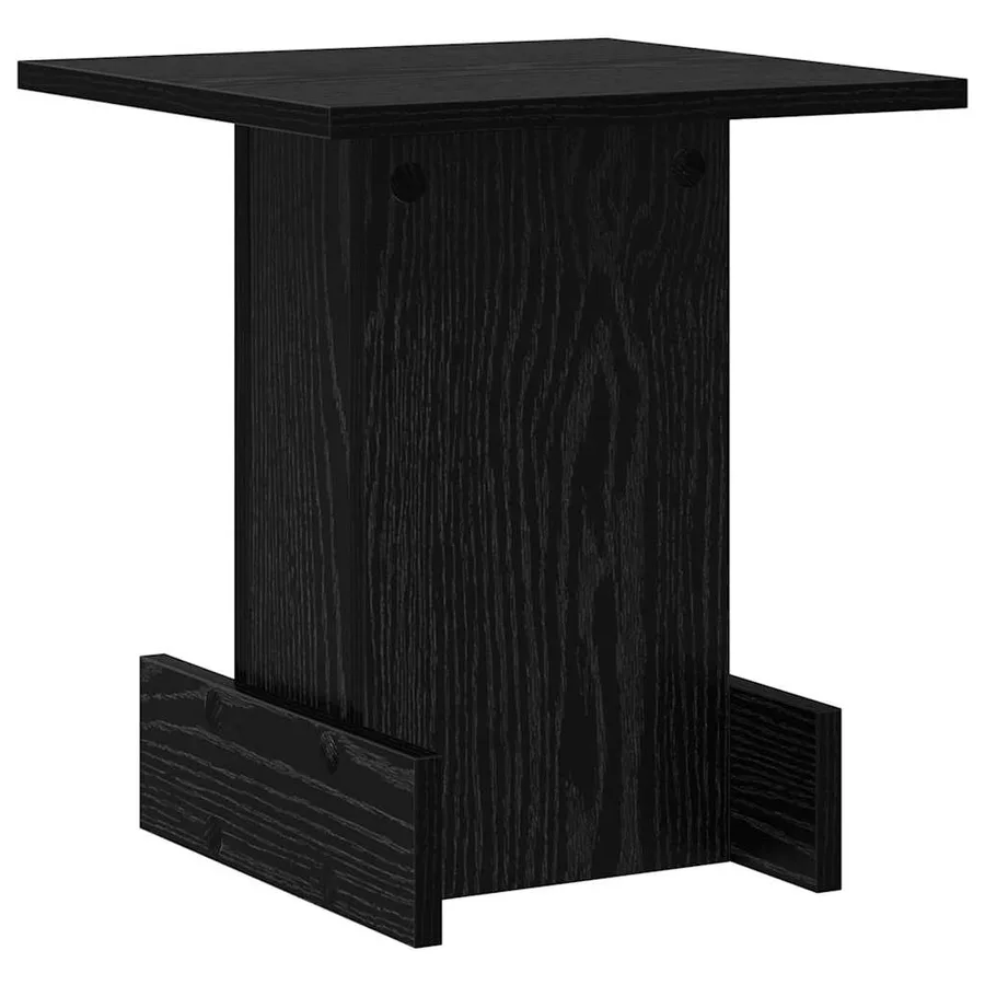 Table d'appoint Chêne noir 35,5 x 35 x 40 cm Bois d'ingénierie - 2