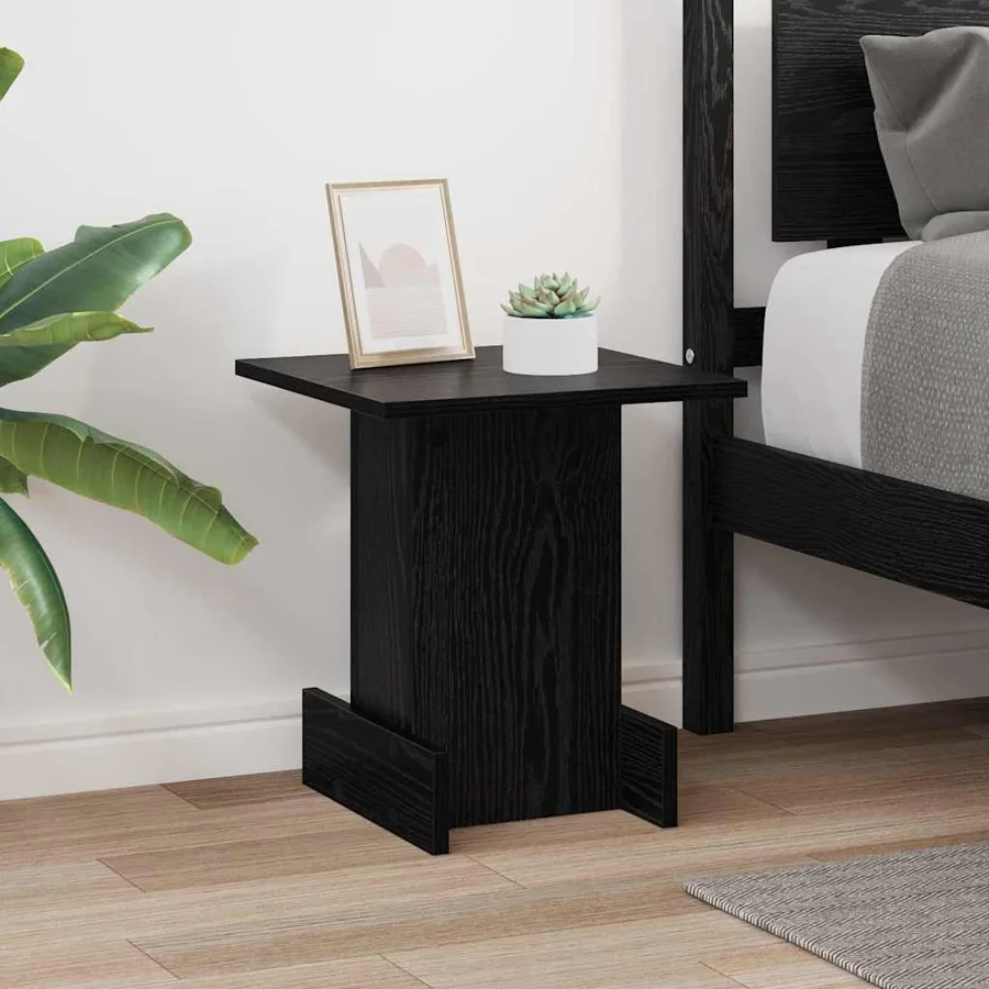 Table d'appoint Chêne noir 35,5 x 35 x 40 cm Bois d'ingénierie - 4