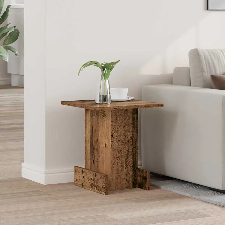 Table d'appoint Bois ancien 35,5 x 35 x 40 cm Bois d'ingénierie