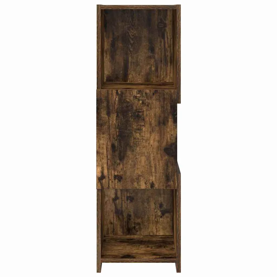 Meuble d'angle Chêne fumé 30,5x30x95cm Bois d'ingénierie - 6