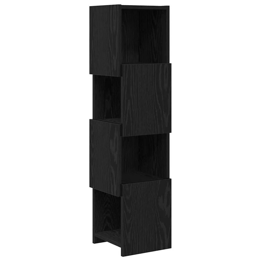 Meuble d'angle Chêne noir 25,5x25x102cm Bois d'ingénierie - 2