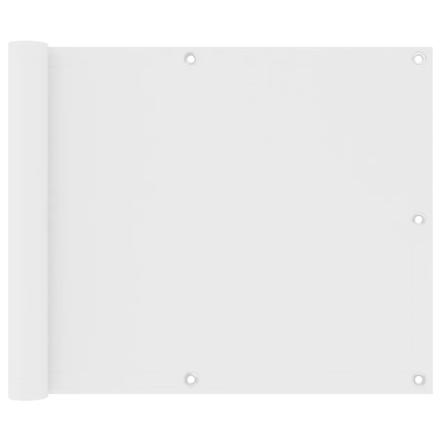 Écran de balcon Blanc 75x500 cm Tissu Oxford