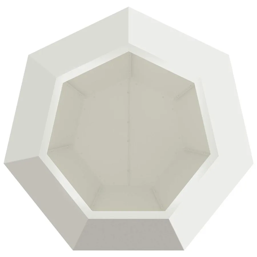 Jardinière Blanc 75 x 75 x 60 cm Acier - 6