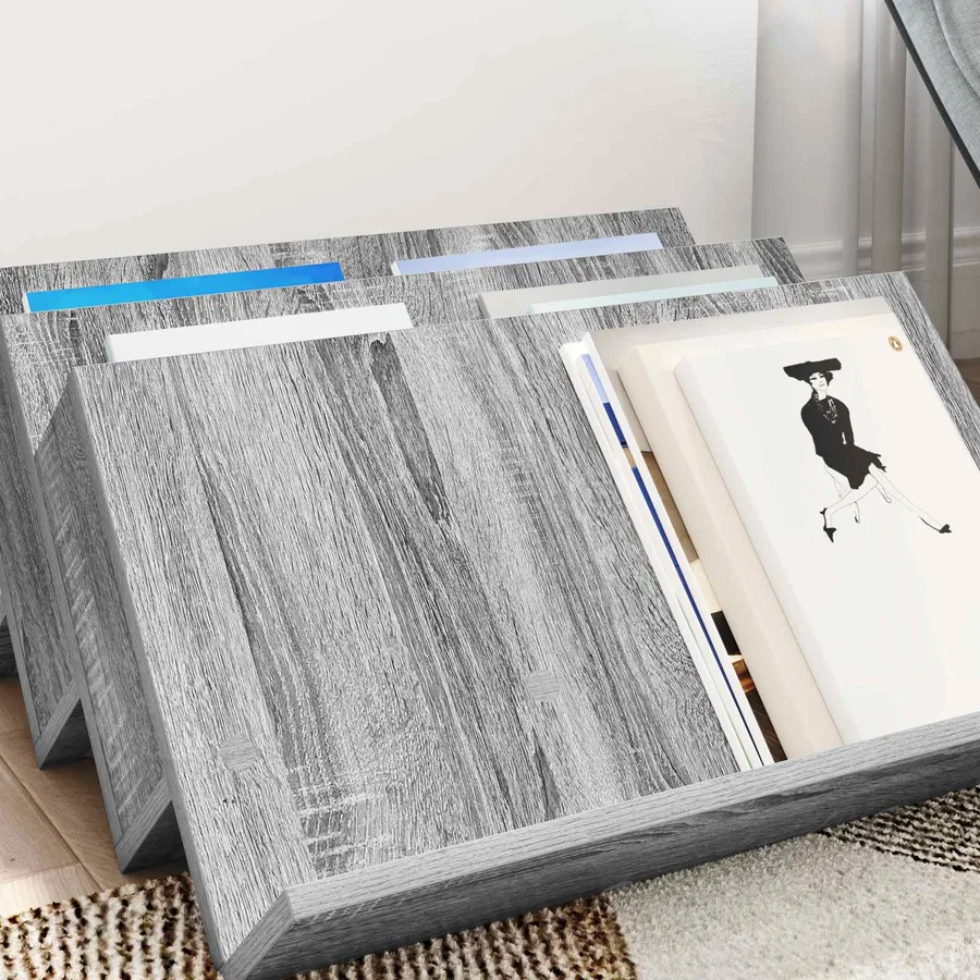 Étagère à magazines avec étagère Gris Sonoma 65 x 53 x 28,5 cm - 4