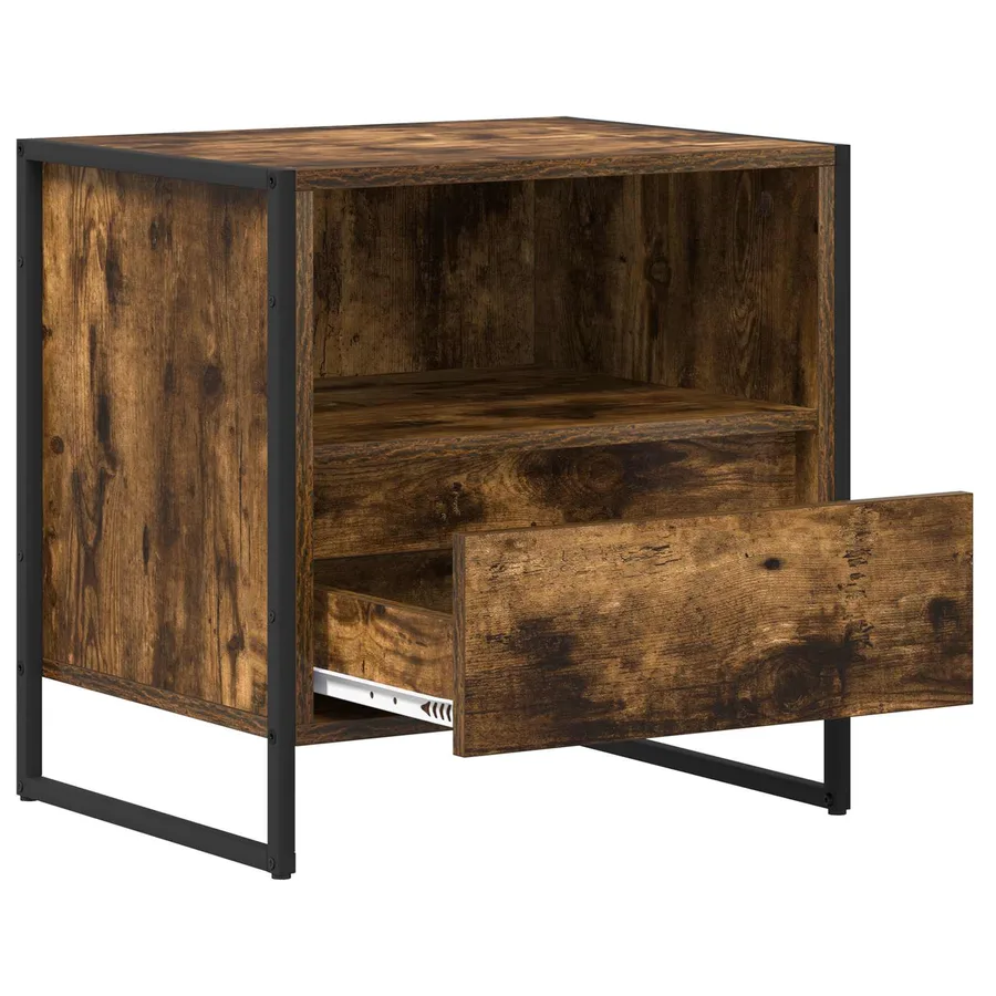 Table de chevet avec tiroir 2 pcs Chêne Fumé 50 x 39,5 x 50 cm - 11